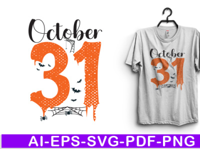 October 31 animation graphic design halloween october31 tshirt