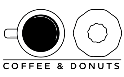 Coffee & Donuts branding food logo design side boogie spec