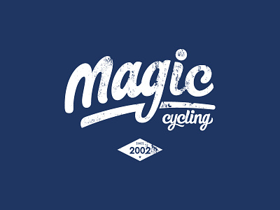 Vintage Typeface 2002 cycling handwriting magic since typeface vintage