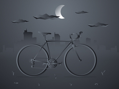 Moonbike bike city dark moon night ride