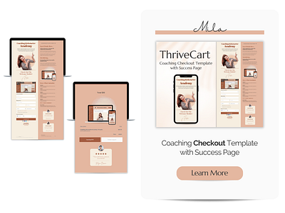 Mila | The ThriveCart Coaching Checkout Template branding graphic design thrivecart