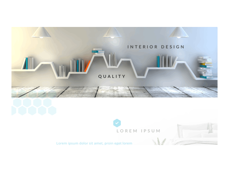 Interior Design Animation animation branding concept design landing page layout marketing marketing page minimalism parallax scroll typography ui