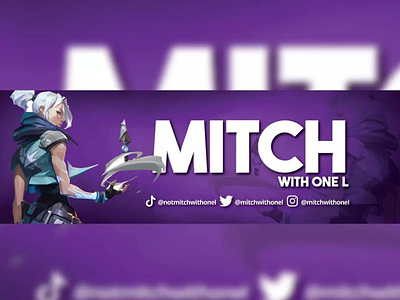 TWITTER HEADER FOR MITCHWITHONEL 3d animation app branding design graphic design illustration logo motion graphics typography ui ux vector