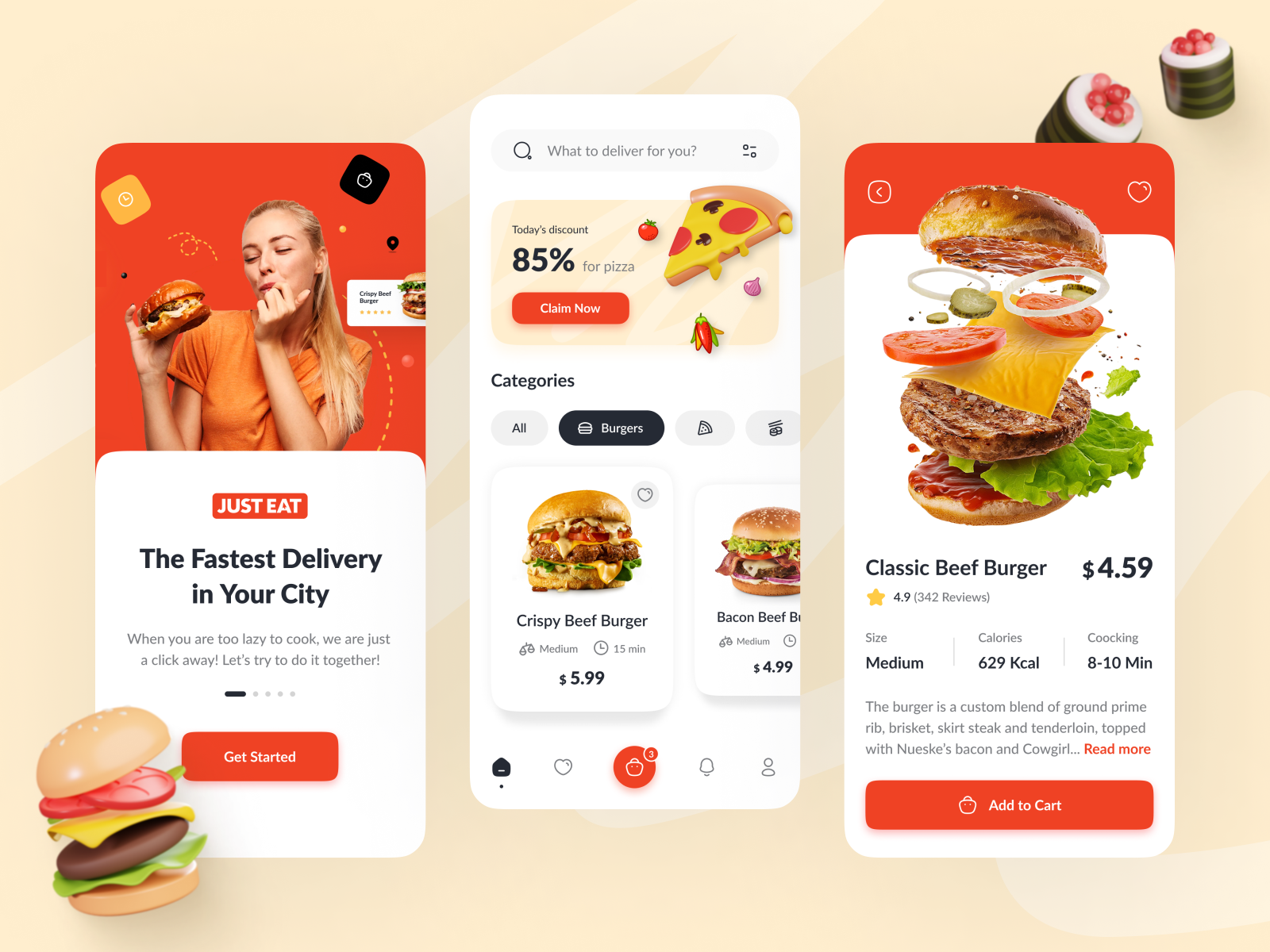 JUST EAT - Food Delivery App by Mykyta on Dribbble