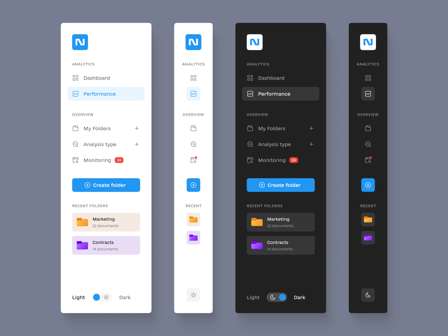 Sidebar Menu - Desktop App by Mykyta on Dribbble