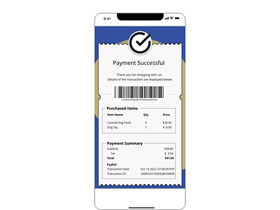 Email Receipt | Daily UI Challenge - 017