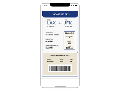 Boarding Pass  | Daily UI Challenge - 024