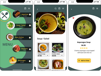 Food/Drink Menu | Daily UI Challenge - 043 ui web design