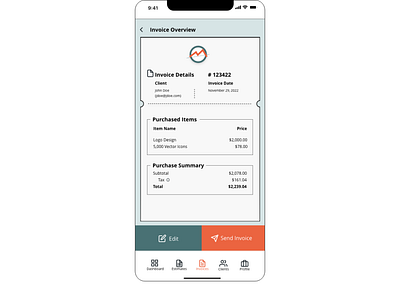 Invoice | Daily UI Challenge - 046 app design ui web design