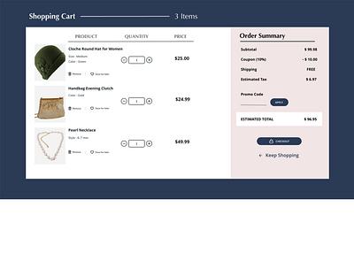 Shopping Cart | Daily UI Challenge - 058 ui web design