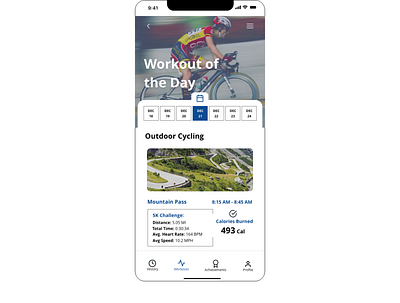 Workout of the Day | Daily UI Challenge - 062 app design ui web design