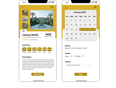 Hotel Booking | Daily UI Challenge - 067 ui web design