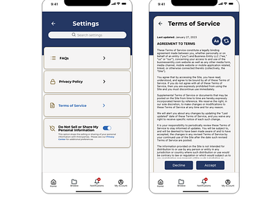 Terms of Service | Daily UI Challenge - 089