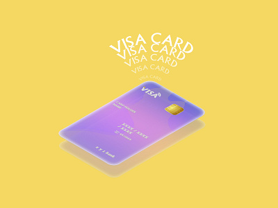 visa card designed on illustrator