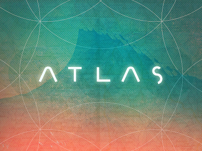 Atlas atlas futuristic gradient illustration title type wave