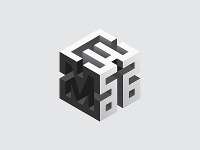 3D Monogram 3d cube isometric letters monogram type typography
