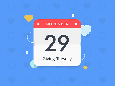Giving Tuesday ad calendar clean day flat flip giving icon tuesday