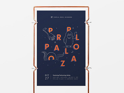 PRPLPalooza agency band halloween monster music poster