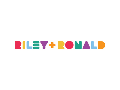 Riley+Ronald children geometric kids logo shapes type typography