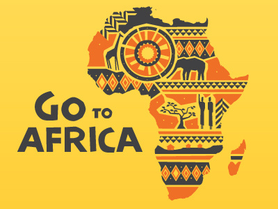Go to Africa africa animal baptism beach church logo pattern tribal type vector
