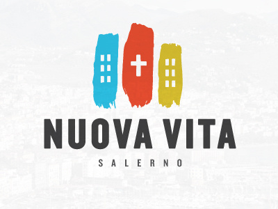 Nuova Vita Logo branding church city italy logo vector