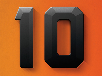 10 number ten type typography