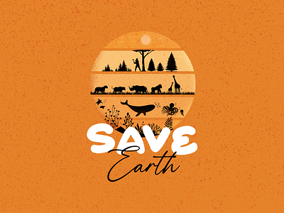 Save Earth - Illustration series for T-shirts design earth illustration environment graphic design graphictee illustration logo save earth t shirt vector