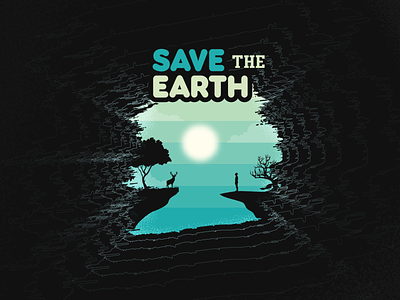 Save The Earth - Illustration for T-shirts apparel branding digital art earth illustration graphic design illustration illustration for tshirts save earth vector vector art
