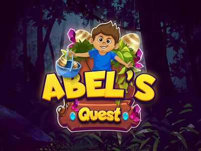 Abel's Quest 2d game logo 2d logo brand identity branding digital art game logo graphic design illustration logo logo design quest logo vector