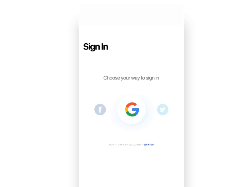 Sign In animation google interaction prototype sign in sign up web prototyping