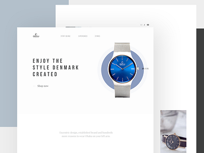 OBAKU Watch class lookbook minimalistic store ui watch webshop