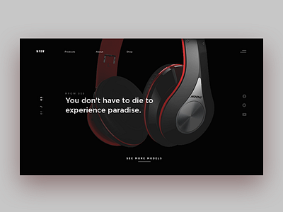 Mpow design headphones headphones ui minimal product product design product website purchase ui ux wholesale wireless