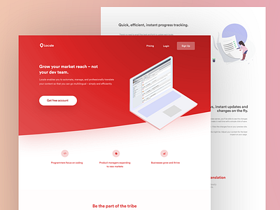 Locale illustration isometric landing page landing page concept product landing product ux saas saas landing uxui visual web