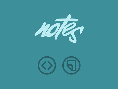 Notes REV icon logo notes script typography
