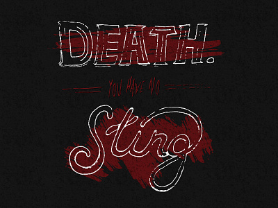 No Sting hand drawn illustration typography