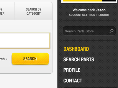 Search dashboard e commerce store ui web design