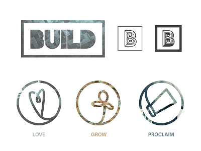 Bbbbuild Bbbbrand brand build church clipping construction grow icons logo love proclaim