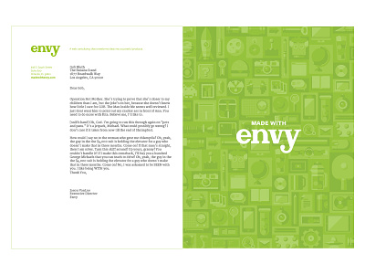 Envy Letterhead brand letterhead logo print stationary