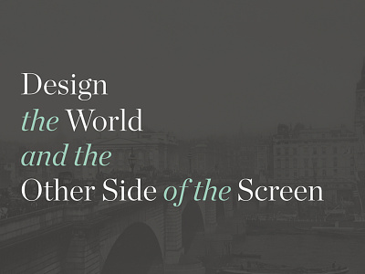 Design & The World