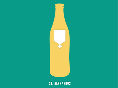 St. Bernardus beer minimal teal yellow
