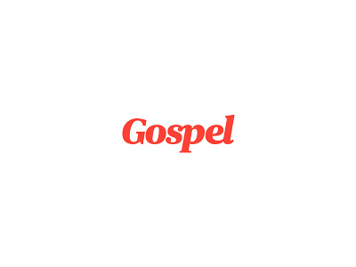 Gospel brand logo logotype script type typography