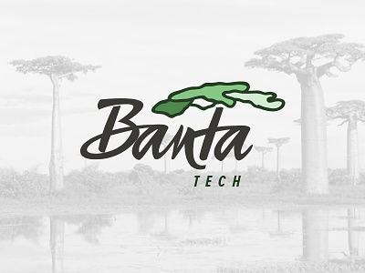 Banta Tech africa brand lettering logo script tech tree typography wordmark