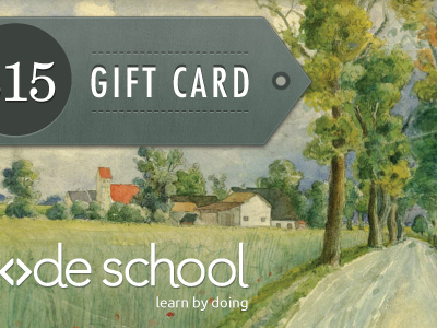 Gift Card Redux art code school gift card print texture