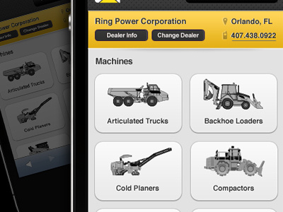 Machines app iphone mobile ui web