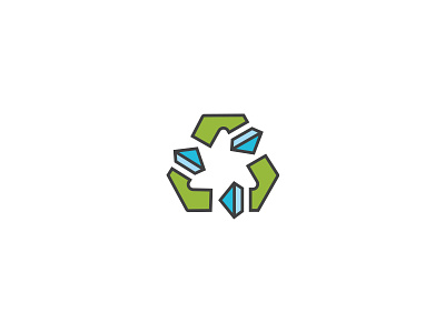 Recycled Diamonds brand brand identity diamond icon jewelry logo mark recycle