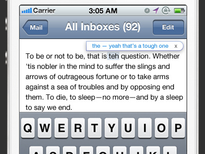 "Te-he..." autocorrect dumb and dumber iphone ui