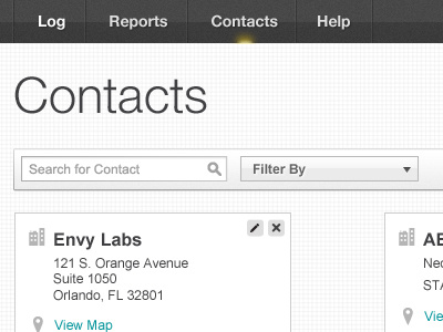 Contacts contacts filter search ui web