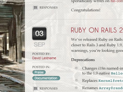 Rails Blog Redux blog code rails vintage web