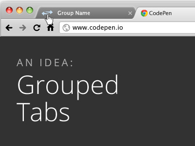 Grouped Tabs browser design gtd ideas organization