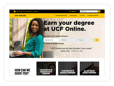 University of Central Florida conversion design education highered university userexperience ux web webdevelopment